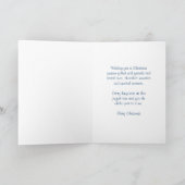 Sneeuwvlokken en strepen neef vrolijke kerst Kaart (Binnen)