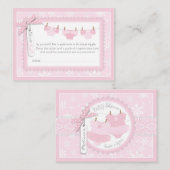 Sneeuwvlokken en Tutu Luier Raffle Ticket Informatiekaartje (Voorkant / Achterkant)