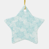 Sneeuwvlokken en uw foto keramisch ornament (Achterkant)