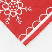 Sneeuwvlokken en Vines Designer Fleece Deken (Hoek)