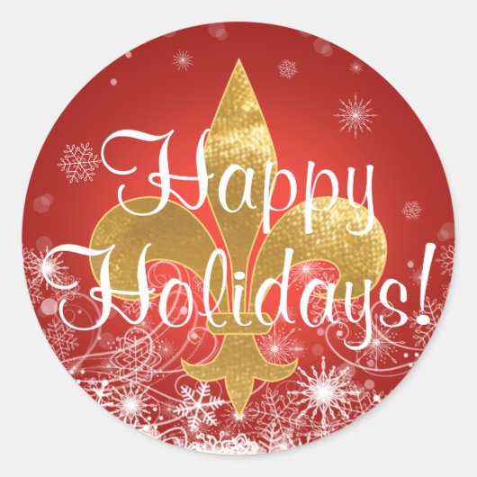 Sneeuwvlokken en vlooienplukkers ronde sticker (Voorkant)