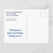 Sneeuwvlokken en wervelkolom feestdagenkaart (Achterkant)