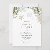 Sneeuwvlokken en Winter Greenery Vrijgezellenfeest Kaart (Voorkant)