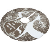 Sneeuwvlokken en witte vloerbedekking kerstboom rok (Gekanteld)