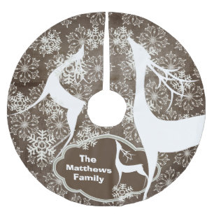 Sneeuwvlokken en witte vloerbedekking kerstboom rok