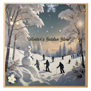 "Sneeuwvlokken en wonder" Tegeltje