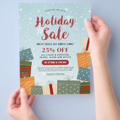 Sneeuwvlokken en zakelijke Cadeaus Flyer (Hand)