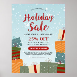 Sneeuwvlokken en zakelijke Cadeaus Poster