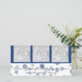 Sneeuwvlokken Familie Kerst Foto Kaarten (Staand voorkant)