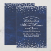 Sneeuwvlokken Feest Uitnodiging (Voorkant / Achterkant)