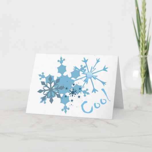 sneeuwvlokken feestdagen kaart (Voorkant)