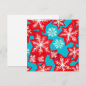 Sneeuwvlokken Feestdagenkaart (Voorkant / Achterkant)