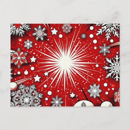 Sneeuwvlokken  feestdagenkaart (Voorkant)