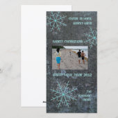 Sneeuwvlokken Feestdagenkaart (Voorkant / Achterkant)