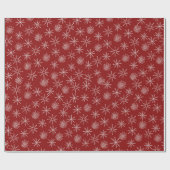 Sneeuwvlokken feestelijke kerst cadeaupapier (Vlak)