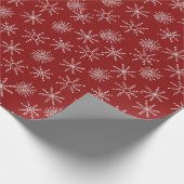 Sneeuwvlokken feestelijke kerst cadeaupapier (Hoek)