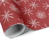 Sneeuwvlokken feestelijke kerst cadeaupapier (Rol Hoek)