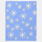 Sneeuwvlokken Fleece Deken (Voorkant)