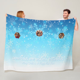 Sneeuwvlokken Fleece Deken