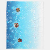 Sneeuwvlokken Fleece Deken (Voorkant)