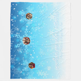 Sneeuwvlokken Fleece Deken