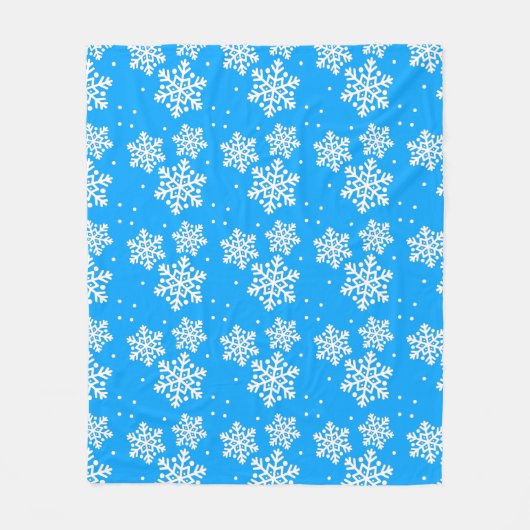 Sneeuwvlokken Fleece Deken (Voorkant)