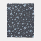 Sneeuwvlokken Fleece Deken (Voorkant)