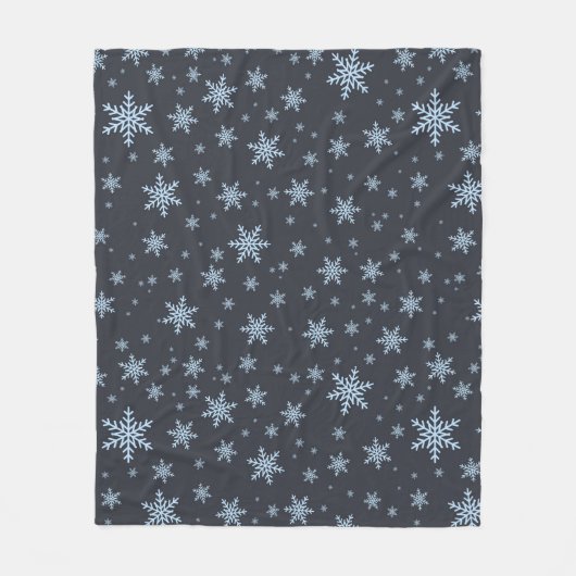 Sneeuwvlokken Fleece Deken (Voorkant)