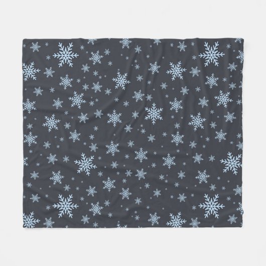 Sneeuwvlokken Fleece Deken (Voorkant (Horizontaal))