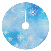 Sneeuwvlokken Fleece Kerstboom Rok (Voorkant)