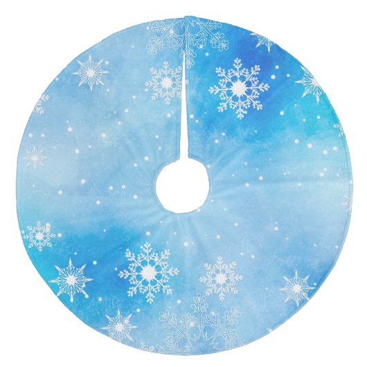 Sneeuwvlokken Fleece Kerstboom Rok (Voorkant)