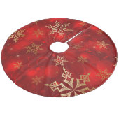 Sneeuwvlokken Fleece Kerstboom Rok (Gekanteld)