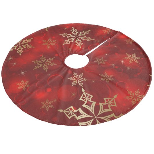 Sneeuwvlokken Fleece Kerstboom Rok (Gekanteld)