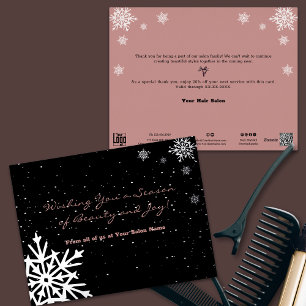 Sneeuwvlokken Folie Accents Winter Sky Holiday Kaa Feestdagen Briefkaart