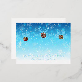Sneeuwvlokken Folie Feestdagen Briefkaart