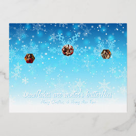Sneeuwvlokken Folie Feestdagen Briefkaart
