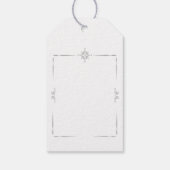 Sneeuwvlokken Foto Blauw Cadeaulabel (Achterkant)