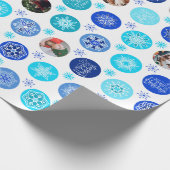 Sneeuwvlokken Foto Cadeaupapier (Hoek)