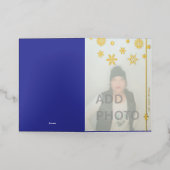 Sneeuwvlokken Foto Folie Vakantie Kaart (Buiten Laag)