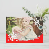 Sneeuwvlokken Foto Lijst - 5" x 7" Feestdagenkaart (Staand voorkant)