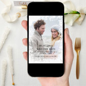 Sneeuwvlokken foto winter bruiloft save the date