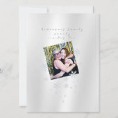 Sneeuwvlokken Foto Witte Uitnodiging Kaart (Achterkant)