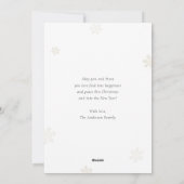 Sneeuwvlokken Fotocollage Paarse Vrolijk Kerstfees Feestdagenkaart (Achterkant)