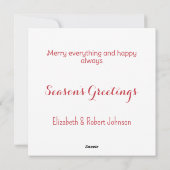 Sneeuwvlokken Fotolijst Feestdagenkaart (Achterkant)