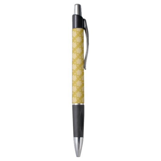 Sneeuwvlokken Geel Wit Pen (Achterkant (Verticaal))