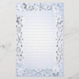 Sneeuwvlokken Gelinieerd Schrijfpapier Briefpapier