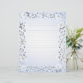 Sneeuwvlokken, gelinkt schrijfpapier (Staand voorkant)