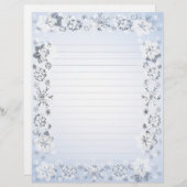 Sneeuwvlokken, gelinkt schrijfpapier (Voorkant / Achterkant)