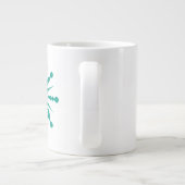 Sneeuwvlokken Geometrische Beginletter Naam Grote Koffiekop (Achterkant)