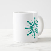 Sneeuwvlokken Geometrische Beginletter Naam Grote Koffiekop (Voorkant rechts)